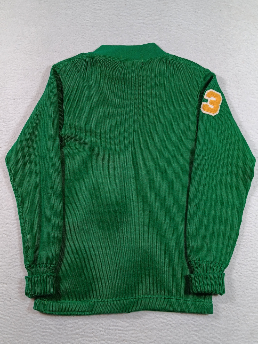 Vintage 50s Holloway Letterman Cardigna Mens 38 Kelly Green Chenille N Ivy - Picture 10 of 14
